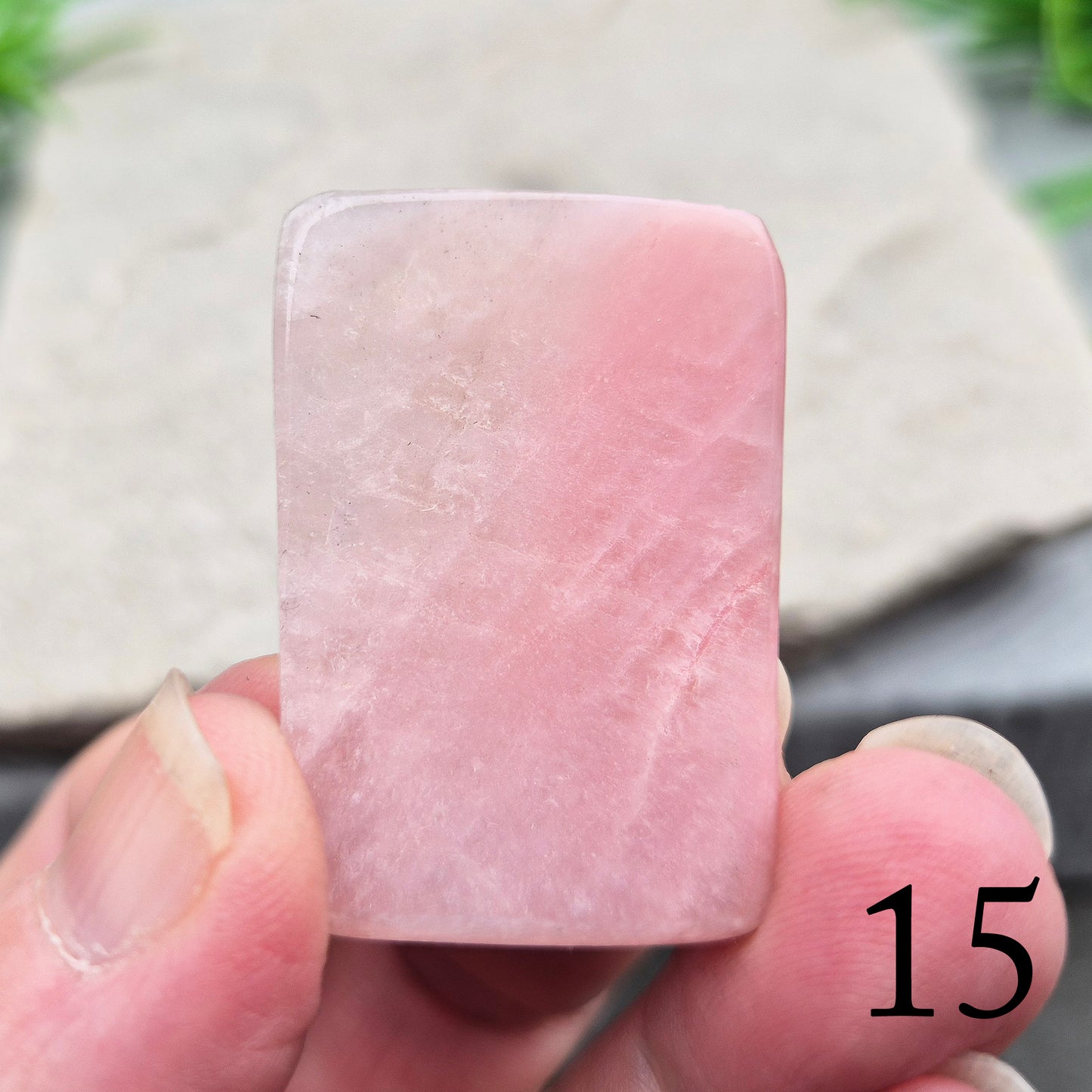 Pink Petalite Crystal Polished Slice