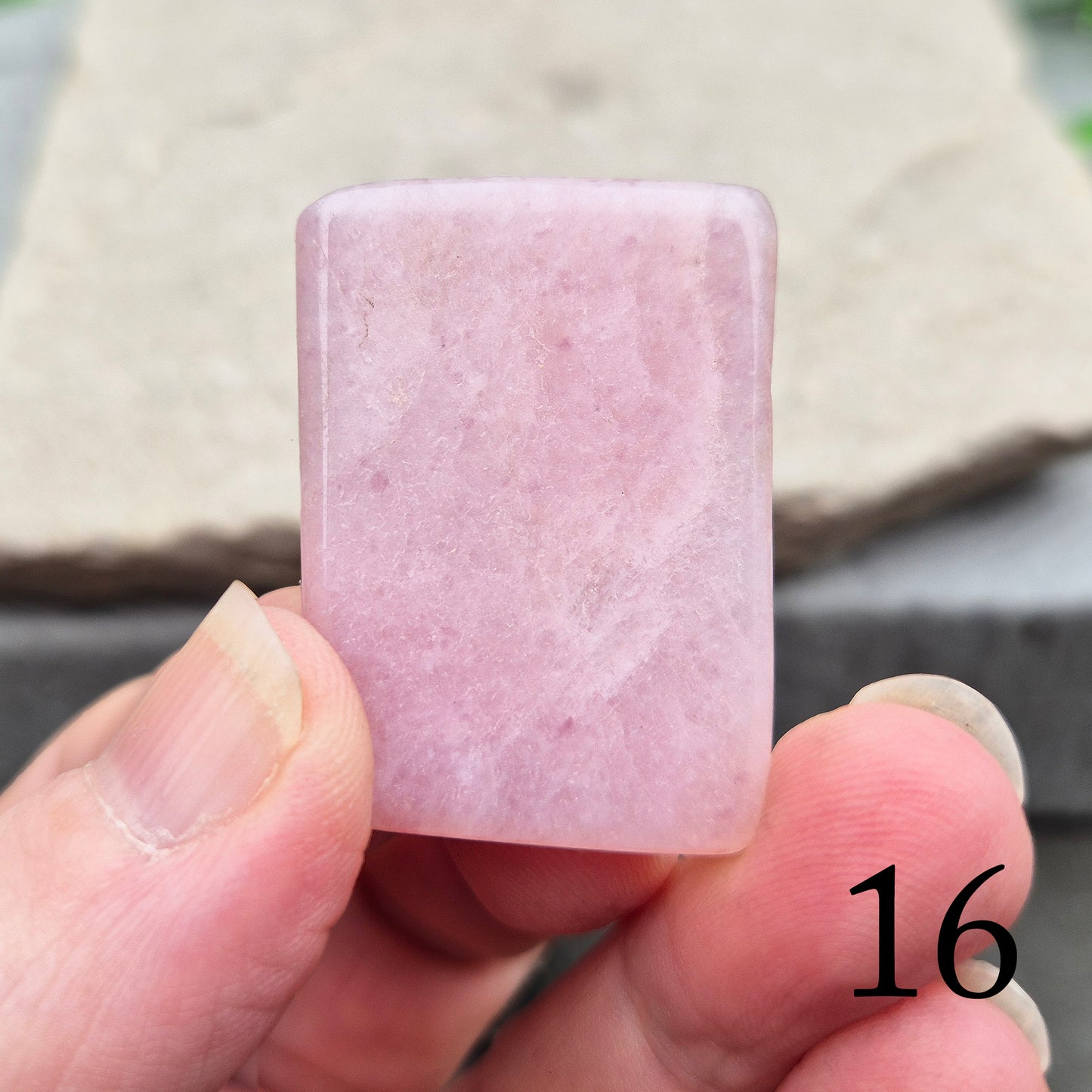Pink Petalite Crystal Polished Slice