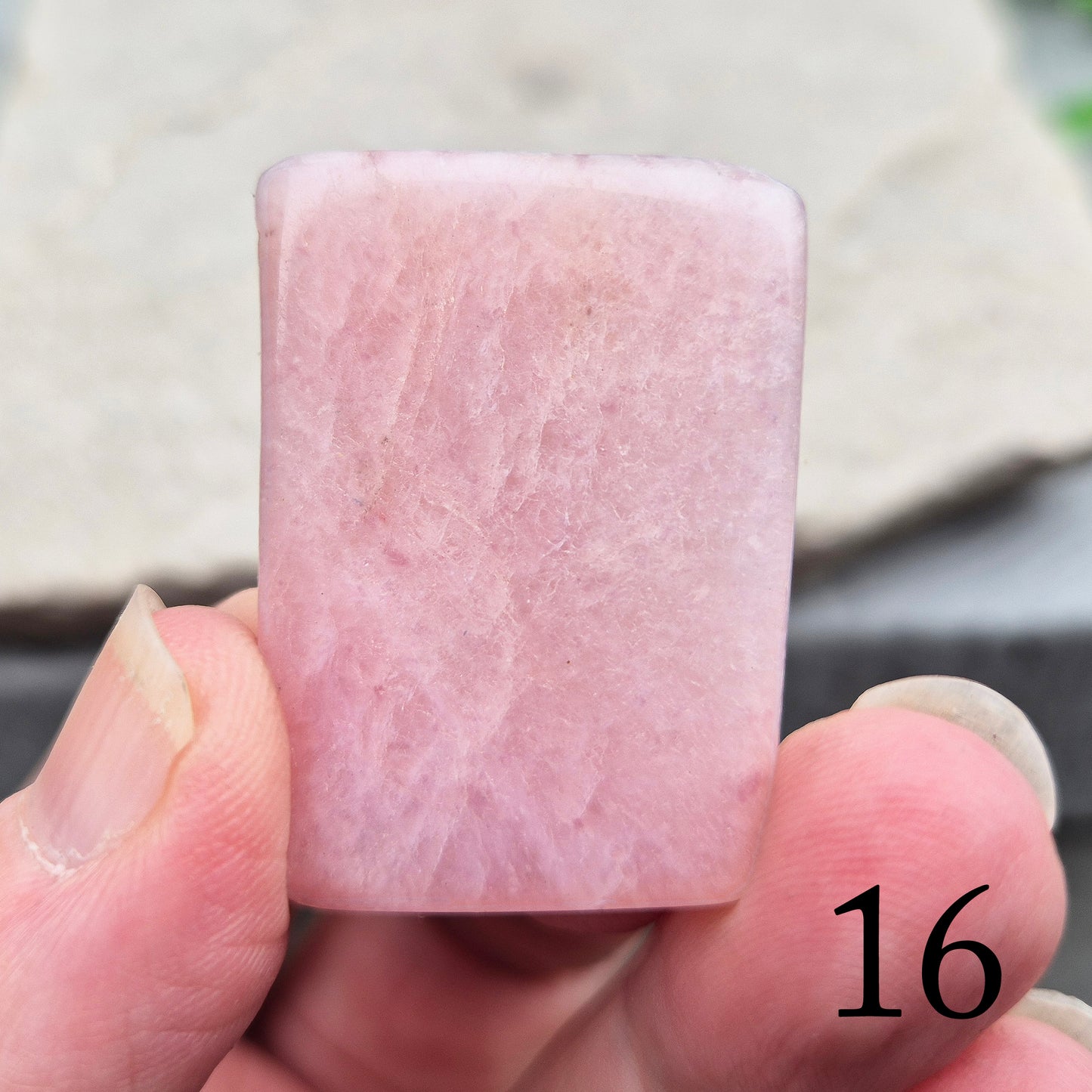 Pink Petalite Crystal Polished Slice