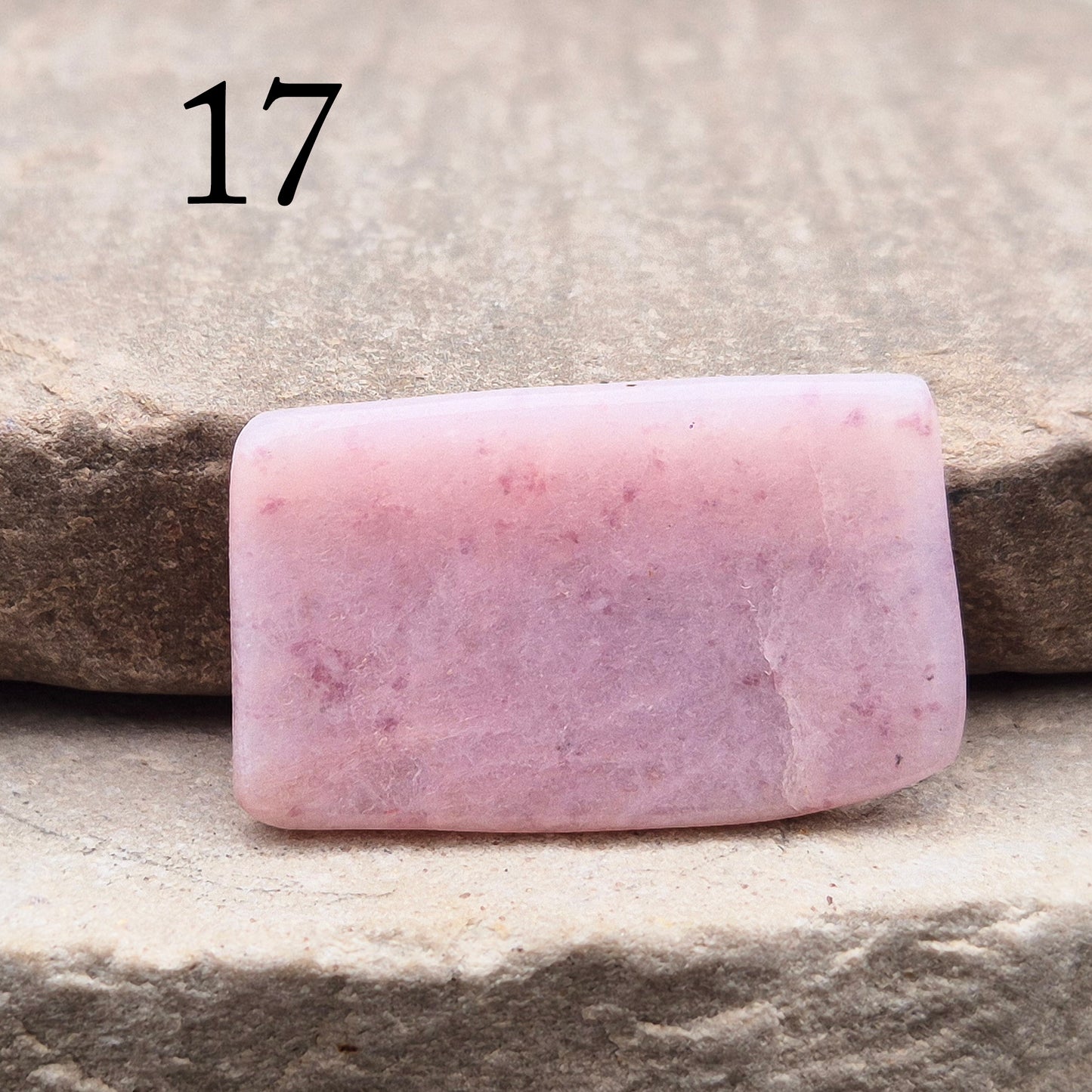 Pink Petalite Crystal Polished Slice