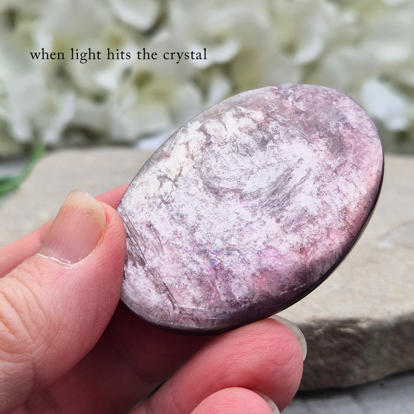 Mica Crystal Palm Stone