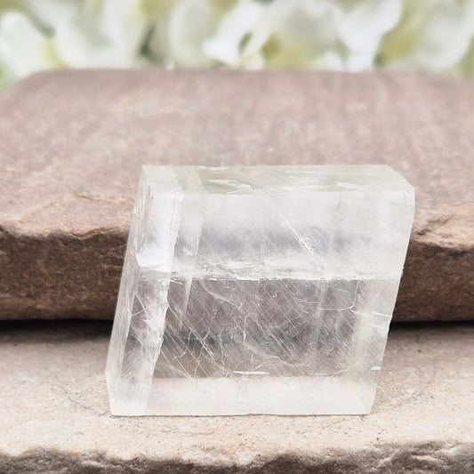 rhomboid Optical Calcite for clarity, self-healing, and balance. A supportive crystal for new opportunities, focus, and emotional release. 