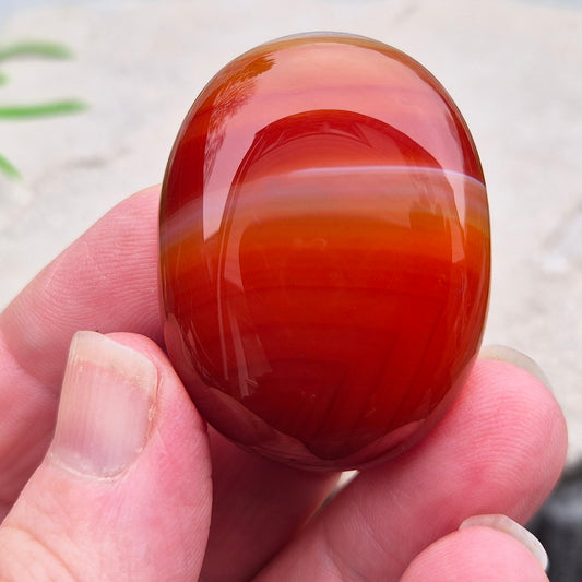 Ignite your passion with Carnelian Palm Stones! Boost creativity, confidence, and motivation. Perfect for grounding energy.