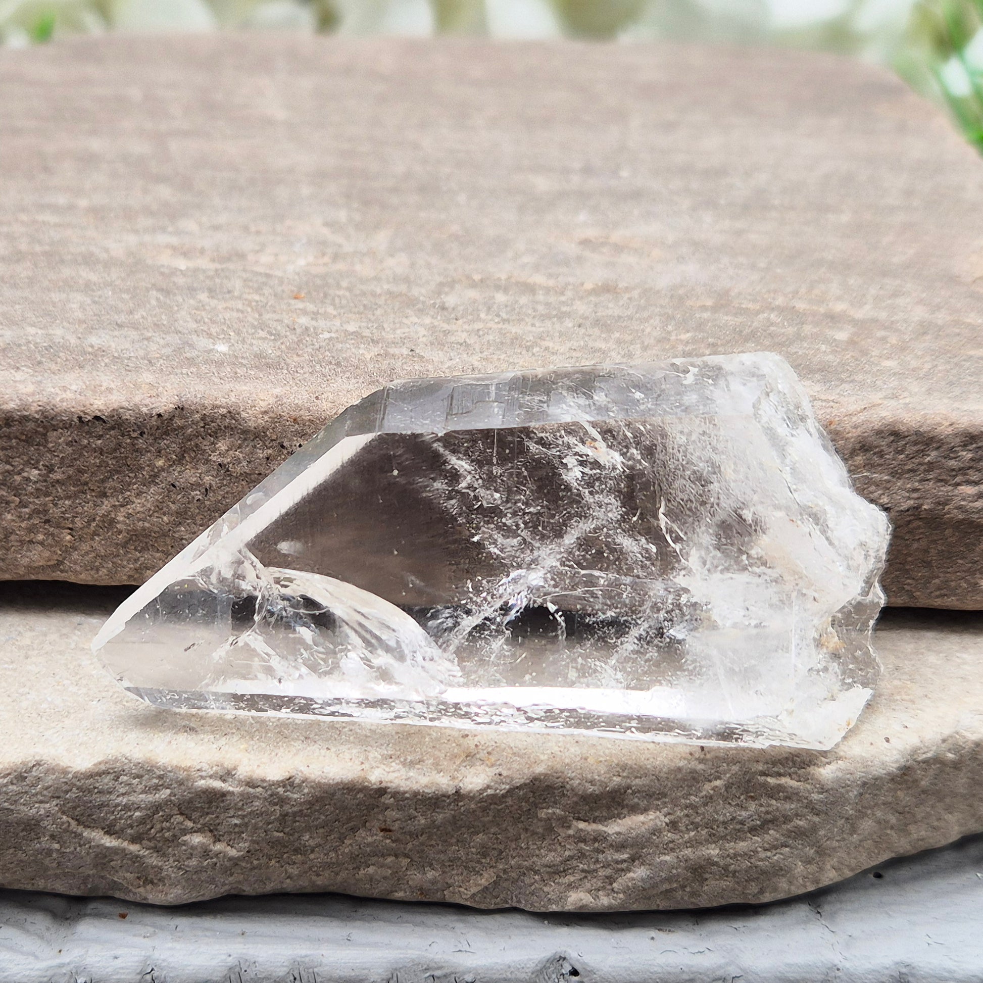 Natural Serra Quartz point from Brazil with clear, high-energy formation. Ideal for amplification, intention work, and focused spiritual practice.