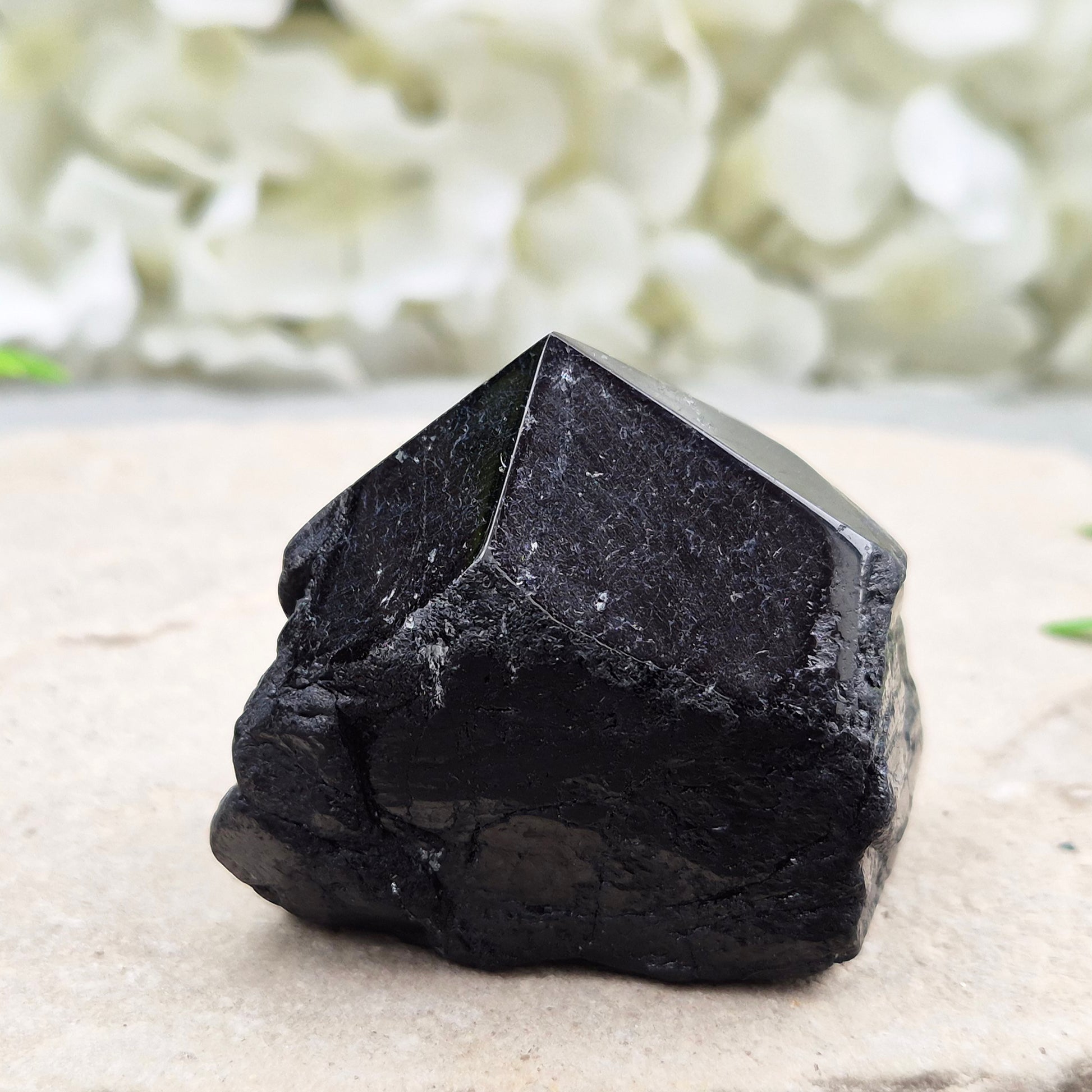 Black Tourmaline Standing Point crystal protection stone grounding mineral decor natural quartz tower home energy cleansing display piece gift