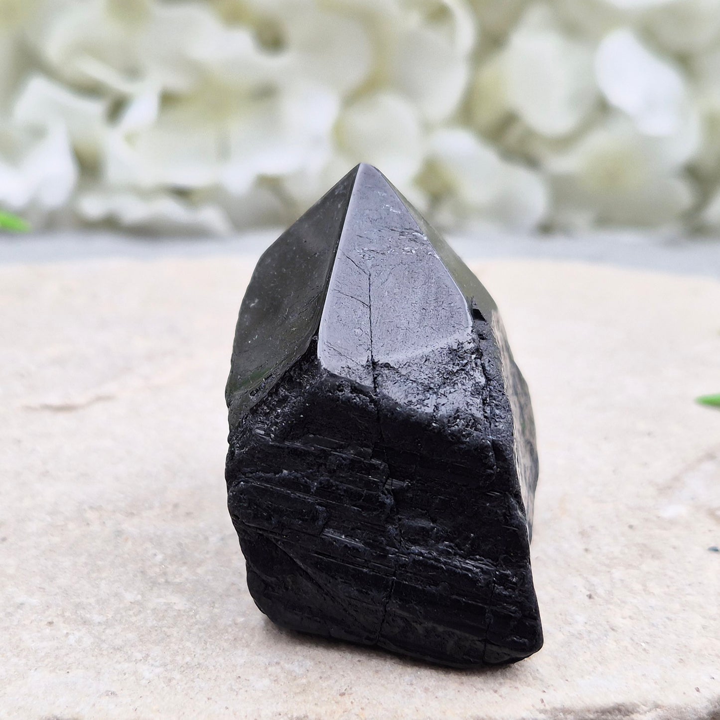 Black Tourmaline Standing Point crystal protection stone grounding mineral decor natural quartz tower home energy cleansing display piece gift