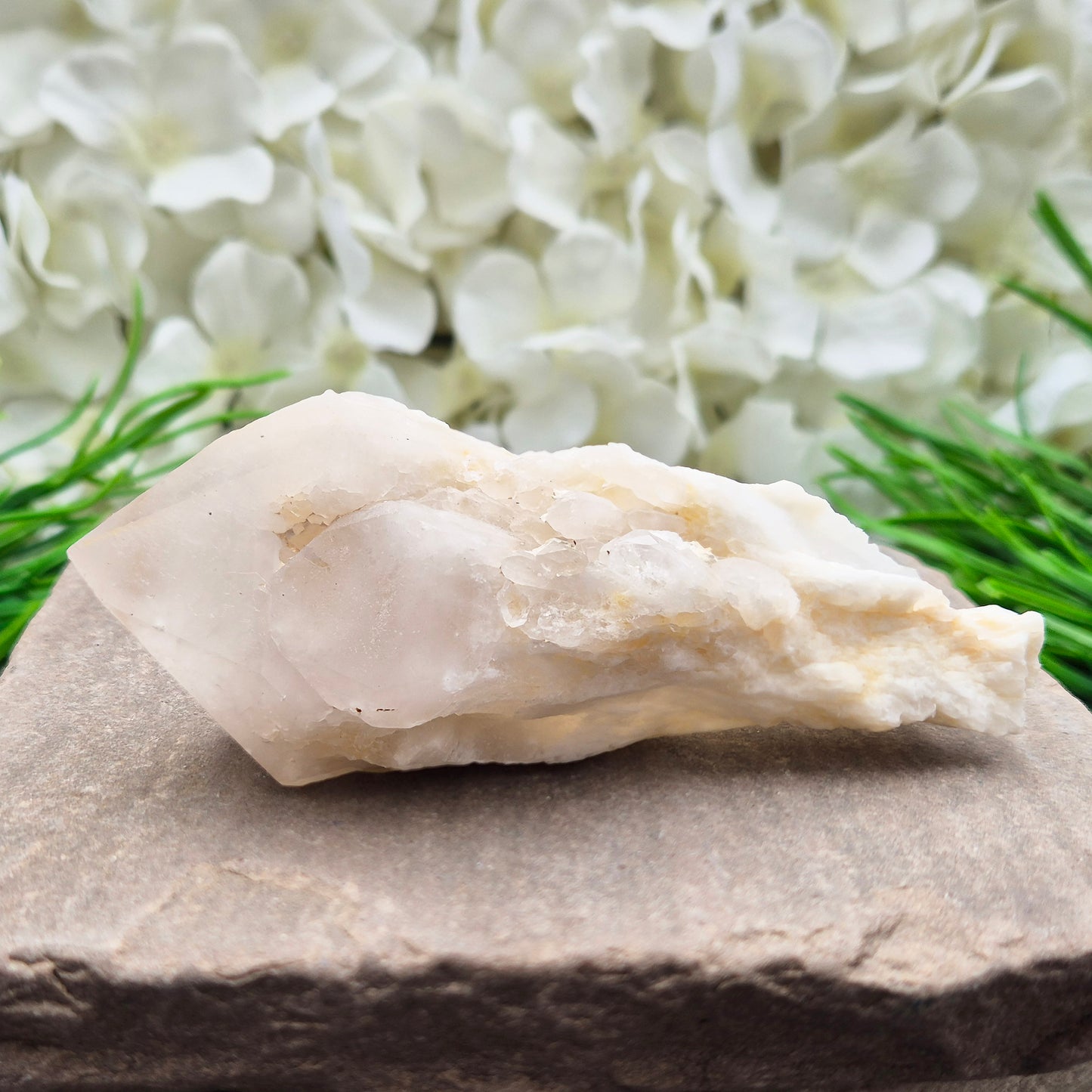 Candle Quartz crystal from Madagascar, a natural pineapple quartz point with layered formations, used for spiritual growth and meditation support.
