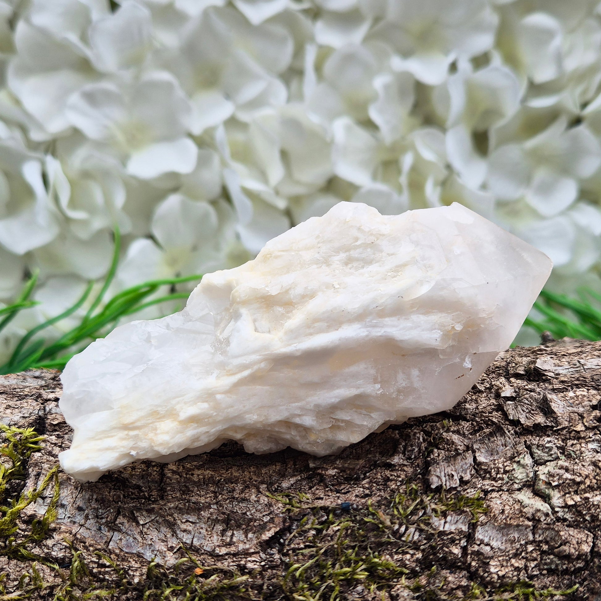 Candle Quartz crystal from Madagascar, a natural pineapple quartz point with layered formations, used for spiritual growth and meditation support.
