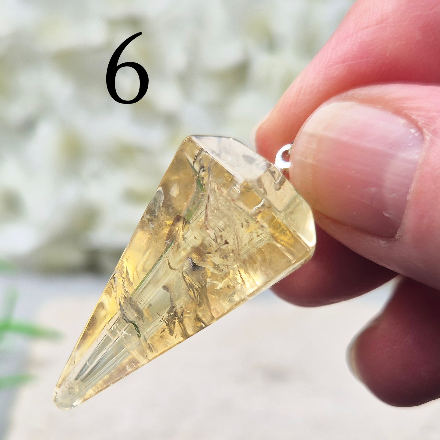 Citrine Crystal Pendulum – Genuine Healing Crystal for Dowsing, Reiki & Spiritual Guidance. Bright uplifting energy for divination and balance.