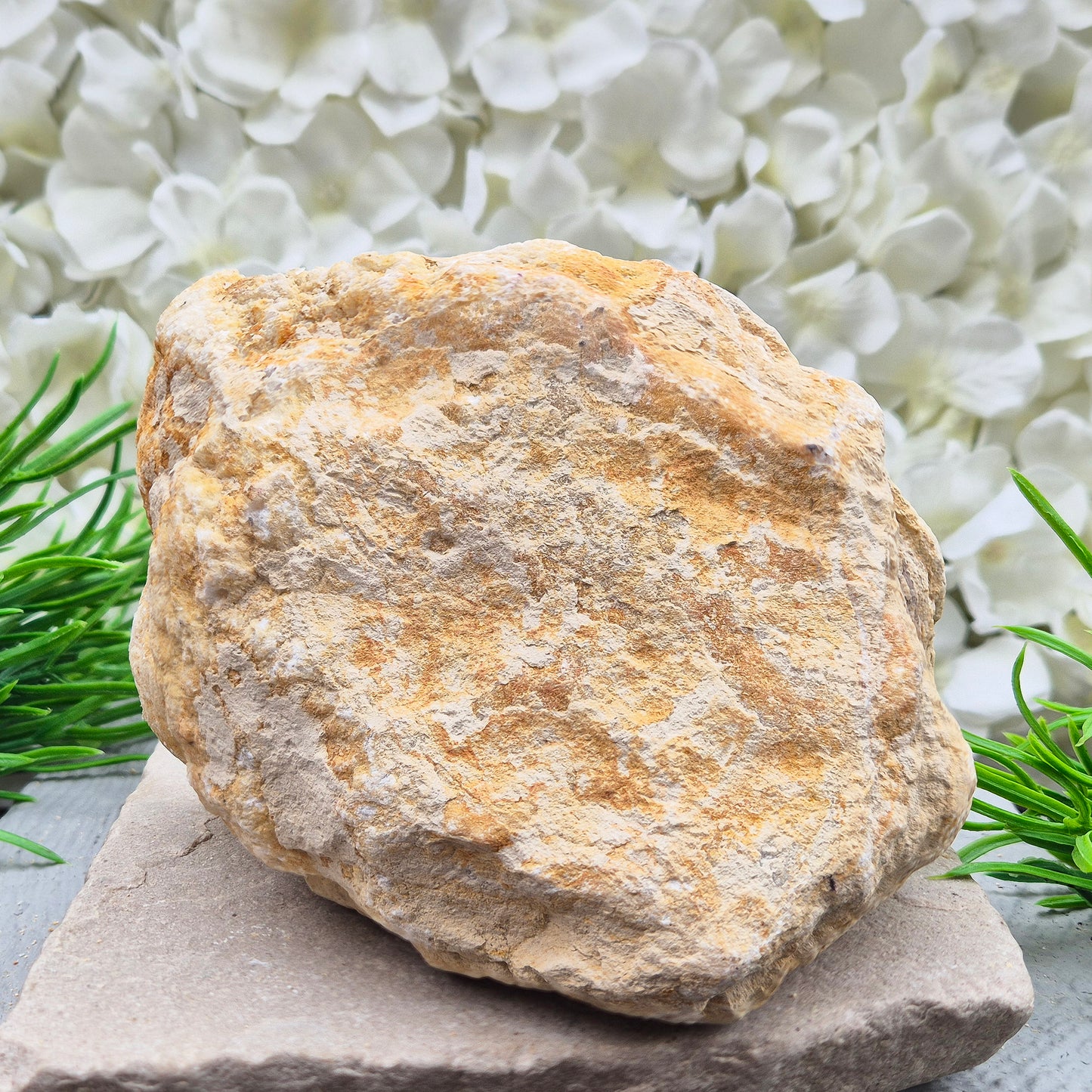 Quartz geode pair that brings a soothing, balanced atmosphere to any room. A lovely choice for home styling, meditation, and crystal lovers.