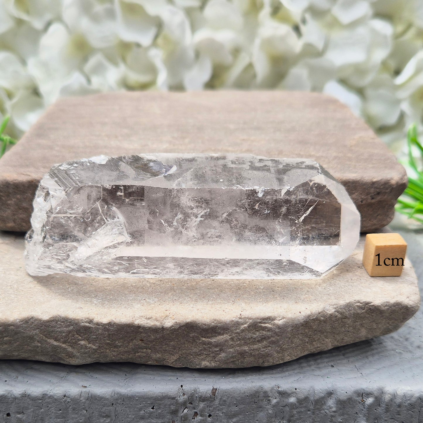 Natural Quartz Crystal Point from Brazil. Clear, natural quartz for focus, balance and energy work. Ideal for meditation, grids and crystal collections.