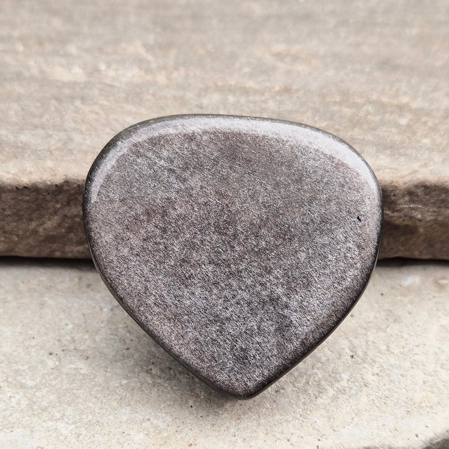 Silver Sheen Obsidian Heart from Mexico. A grounding, protective crystal that supports self-awareness, calm focus, and emotional balance.