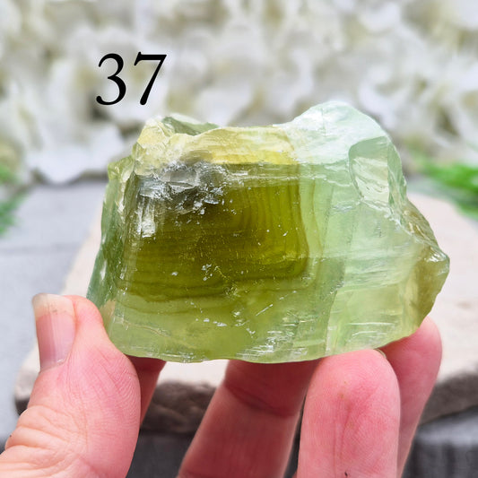 Natural Green Calcite chunk to support emotional release, fresh energy and a lighter mindset. A calming heart-centred stone for letting go and moving forward.