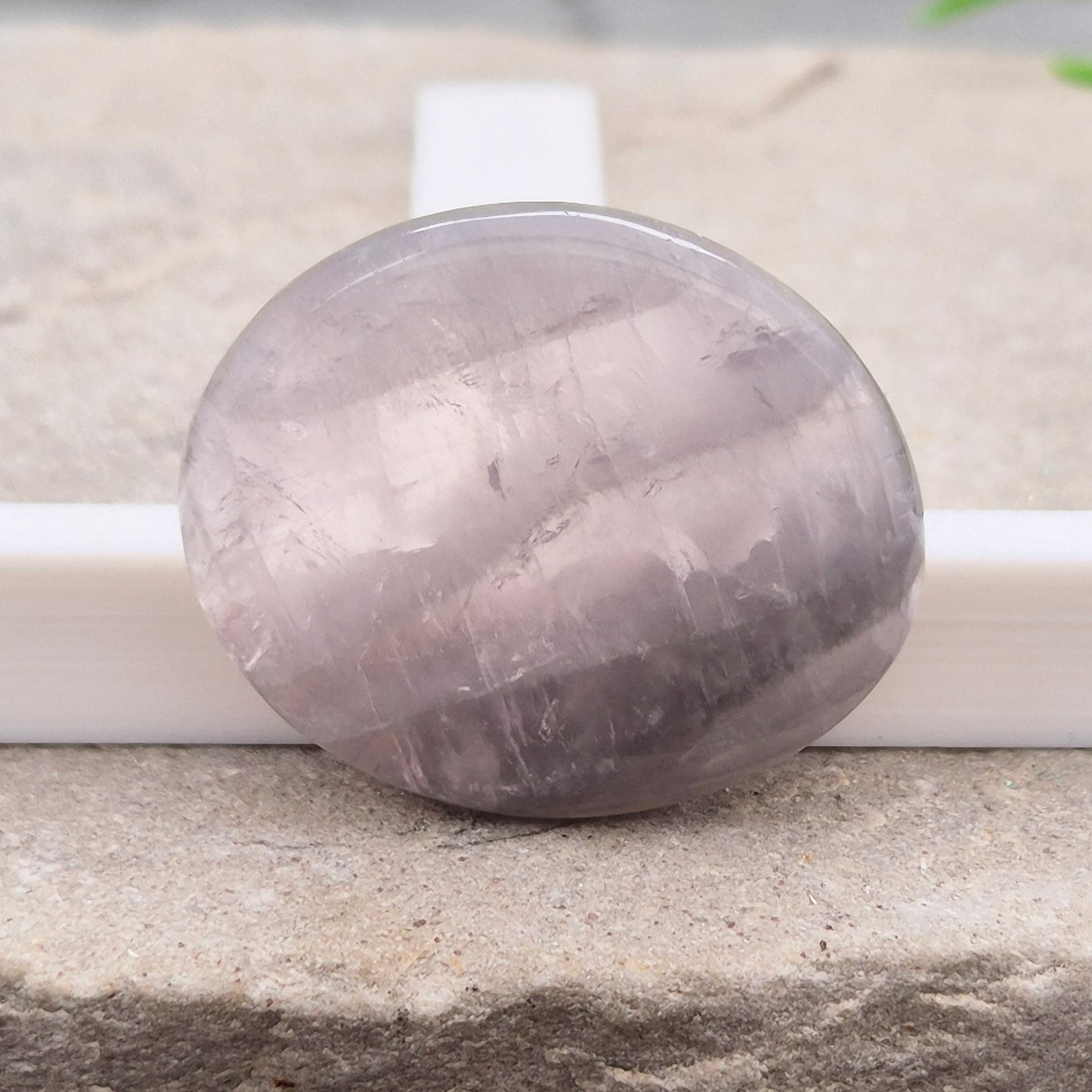 Lunar Quartz palm stones for peace, creativity, and spiritual connection. Handpicked crystals to support calm energy and open communication.