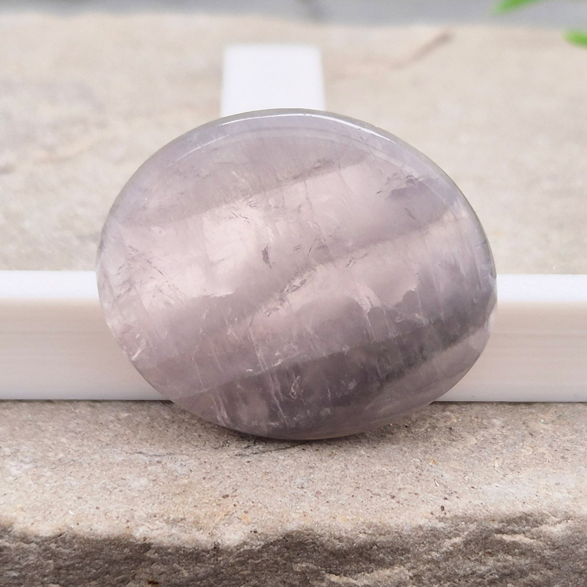 Lunar Quartz palm stones for peace, creativity, and spiritual connection. Handpicked crystals to support calm energy and open communication.