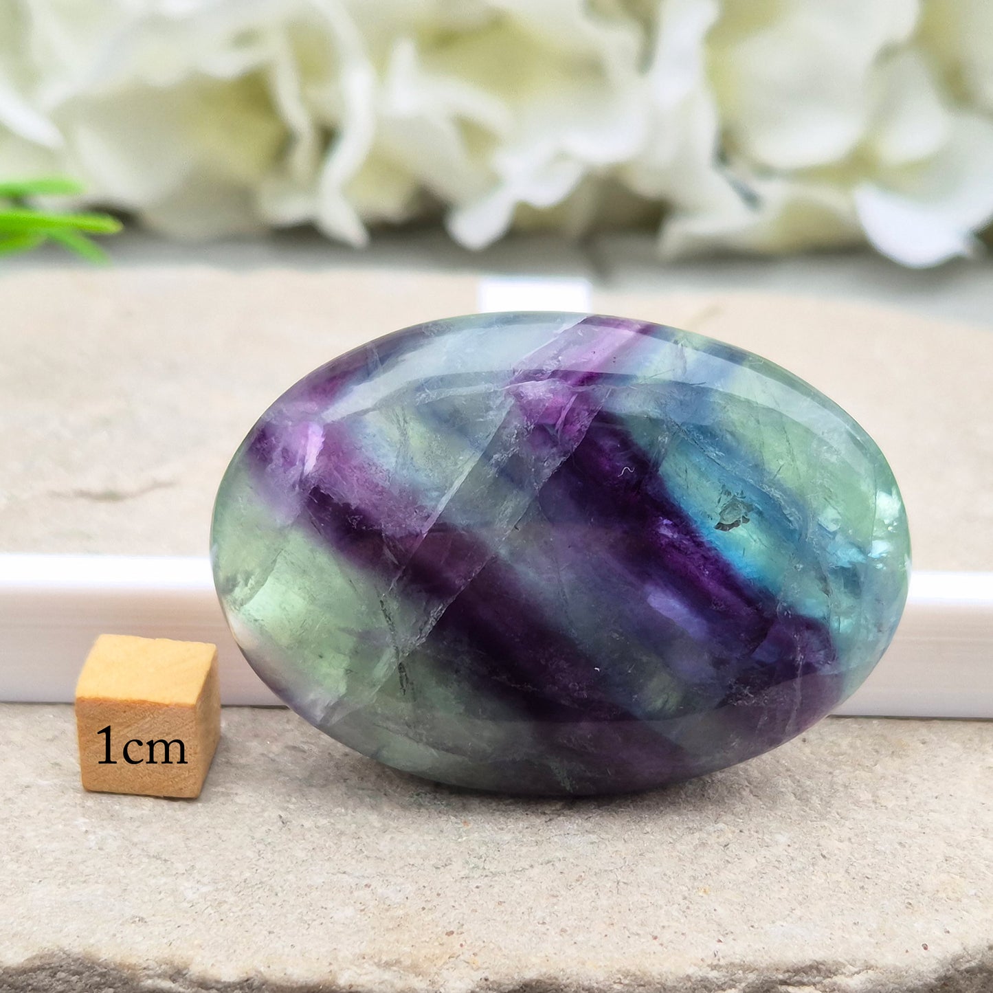Fluorite Crystal Palm Stone