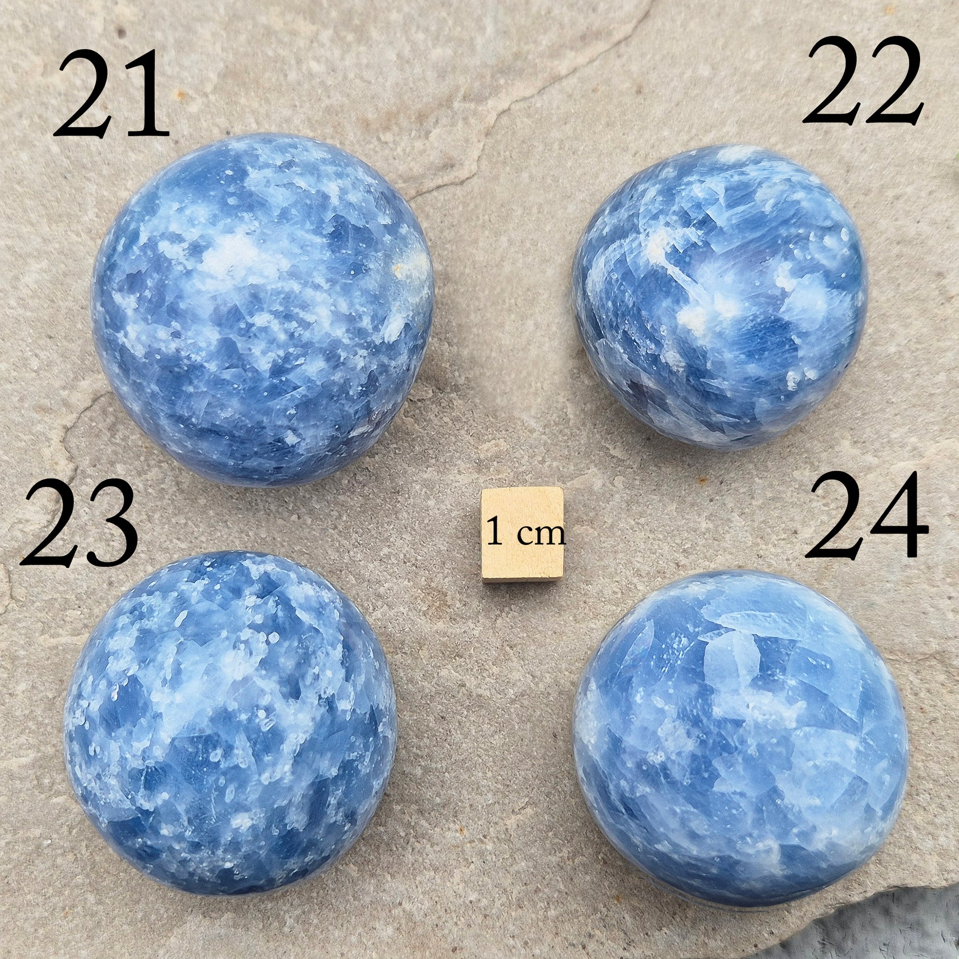 Polished Blue Calcite from Madagascar – smooth, calming blue tones perfect for holding, reflection, or a peaceful space.