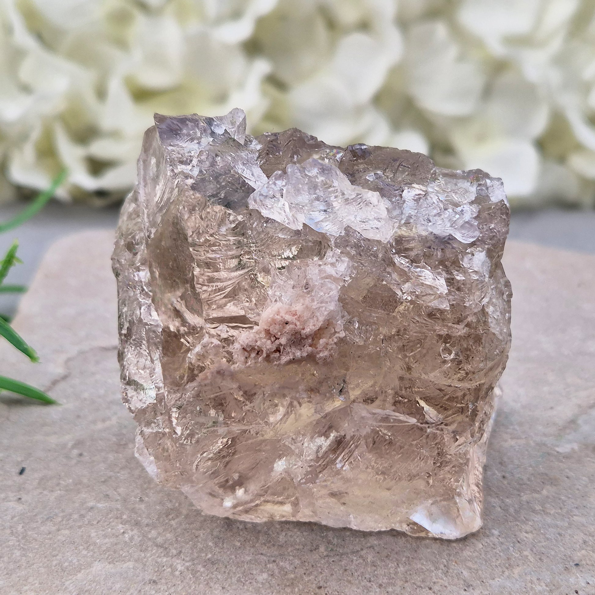 Smoky Quartz freeform from Brazil with polished face and natural sides. A grounding crystal for protection, calm focus, and emotional release.