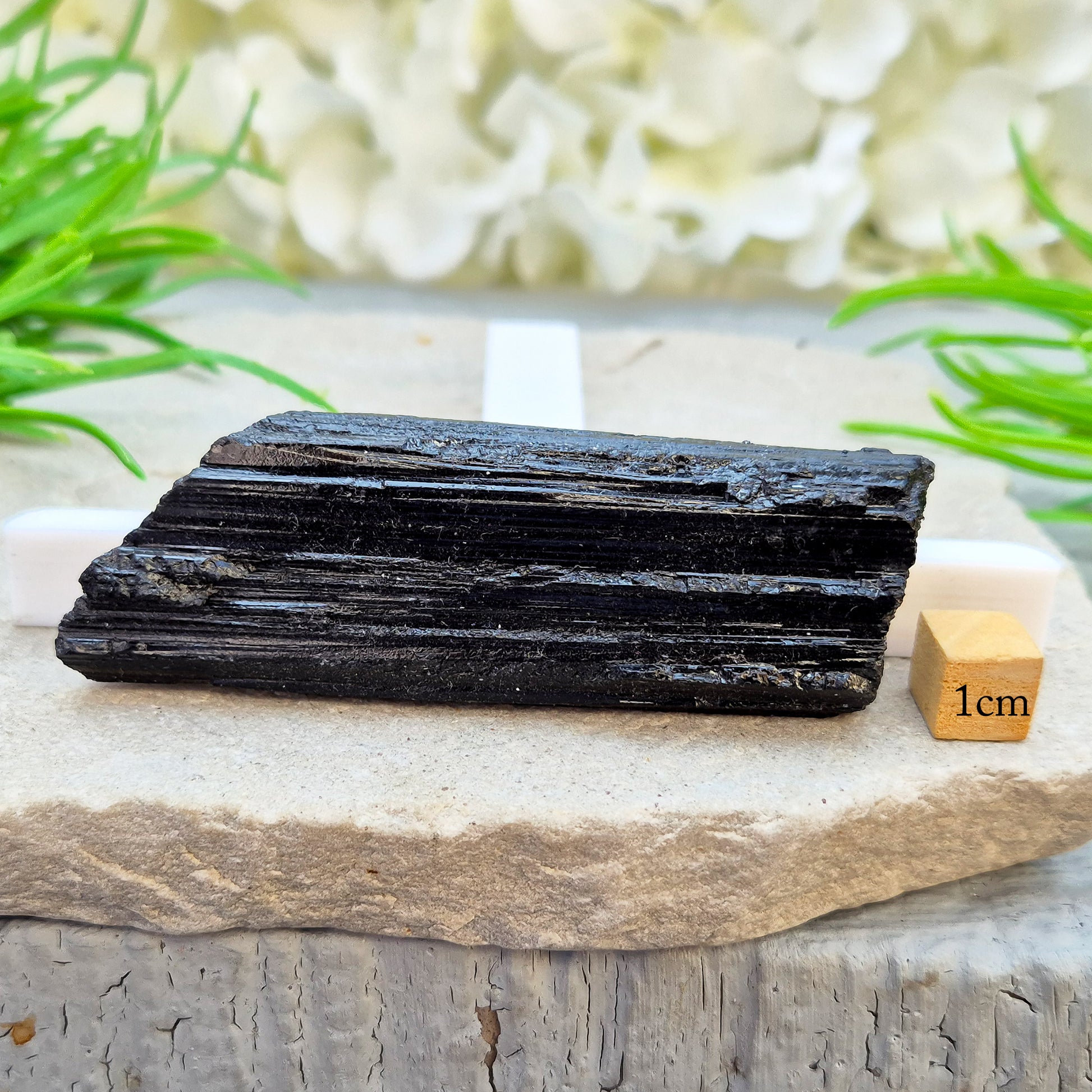 Natural Black Tourmaline crystal. Strong protective crystal that helps you feel safe, calm, clear-minded, and emotionally strong.