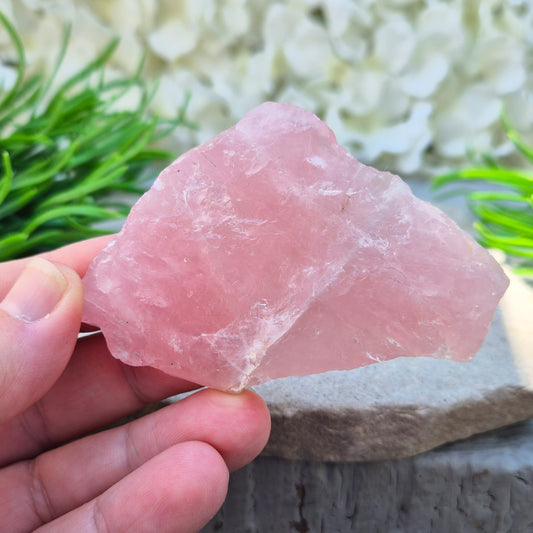 Rose Quartz display platform from South Africa — combines gentle, loving energy with a practical flat surface for crystals, jewellery, or décor.