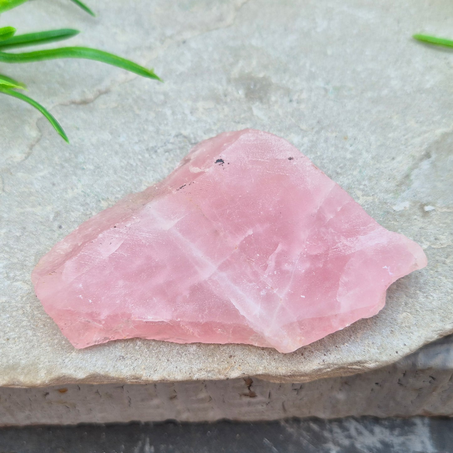 Rose Quartz display platform from South Africa — combines gentle, loving energy with a practical flat surface for crystals, jewellery, or décor.