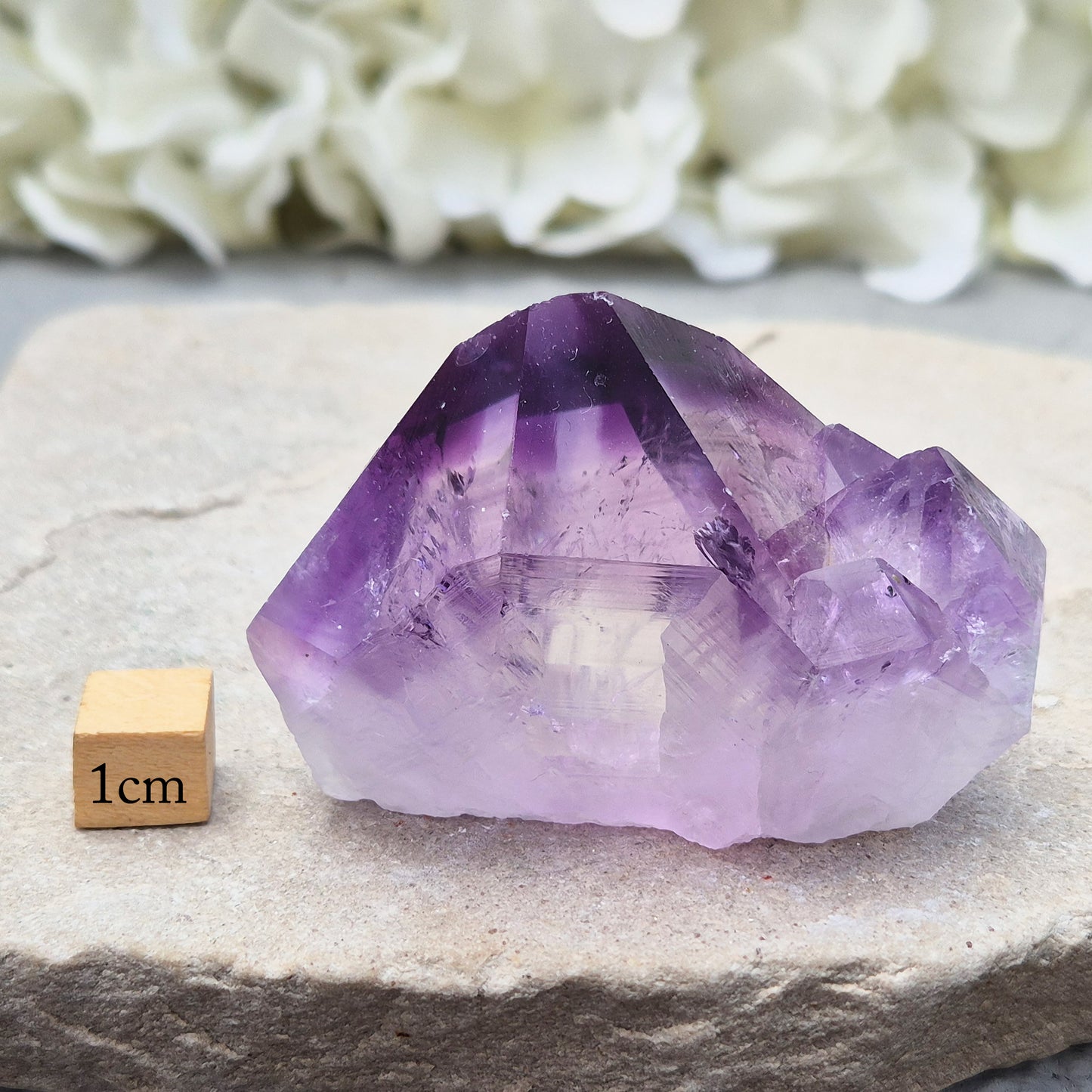 Amethyst standing point with rich purple tones, ideal for creating a calm, grounded space. A striking piece for display, meditation, or everyday energy support.