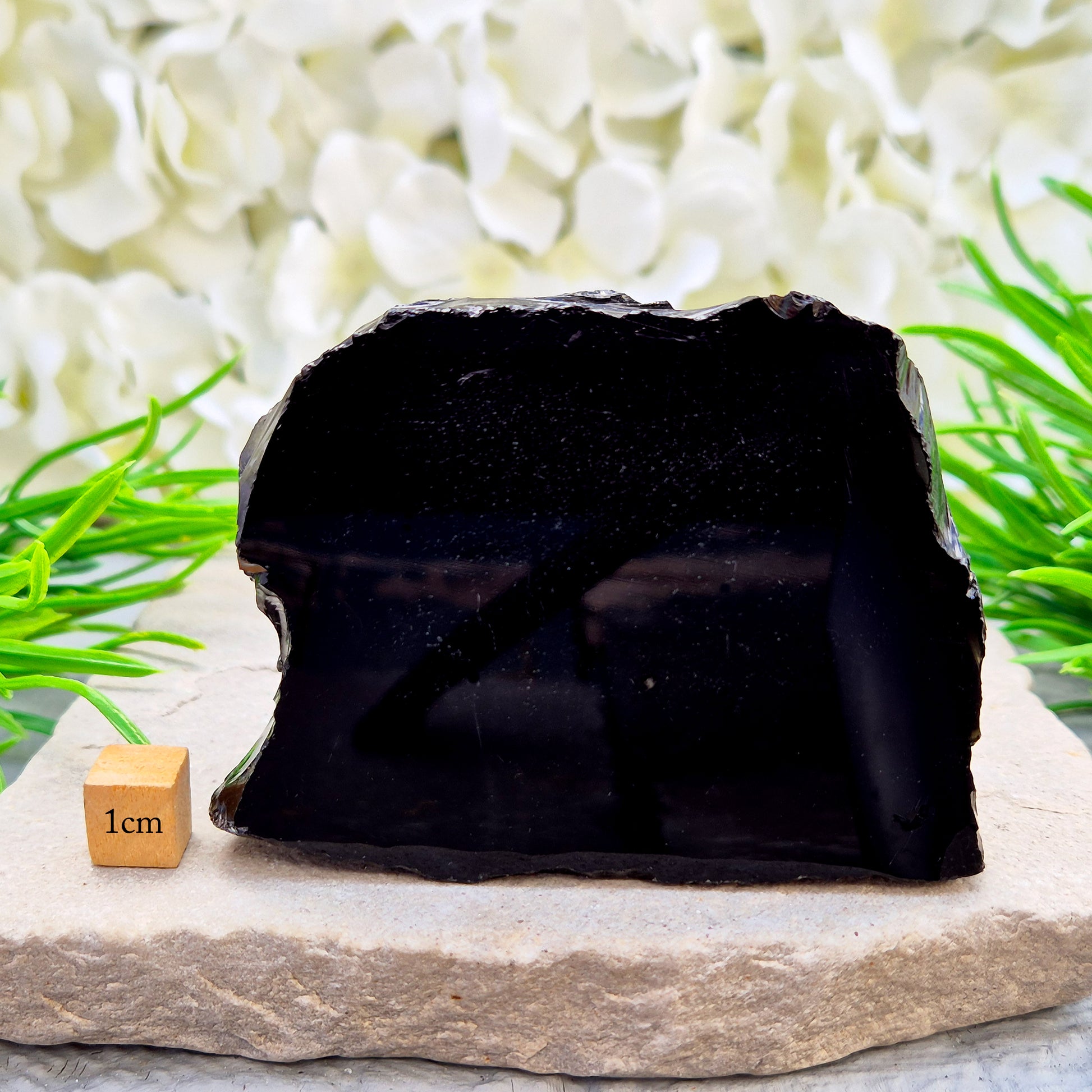 This Black Obsidian freeform has one polished face, with the remaining sides left natural, highlighting its raw volcanic structure. Fabulous home decor piece.