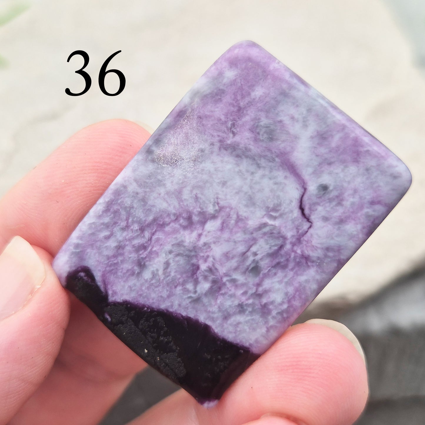 This polished Kammererite crystal slice comes from Turkey and reveals rich violet-purple tones, often accented with natural green inclusions of Chromite, Chlorite, or Serpentine. Sometimes referred to as Purple Seraphinite, these flat slices are smooth, lightweight, and easy to hold or carry in a pocket.