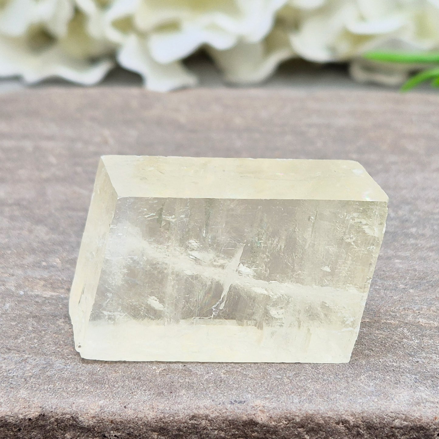 Optical Calcite Crystal, Iceland Spar, Fairy Glass