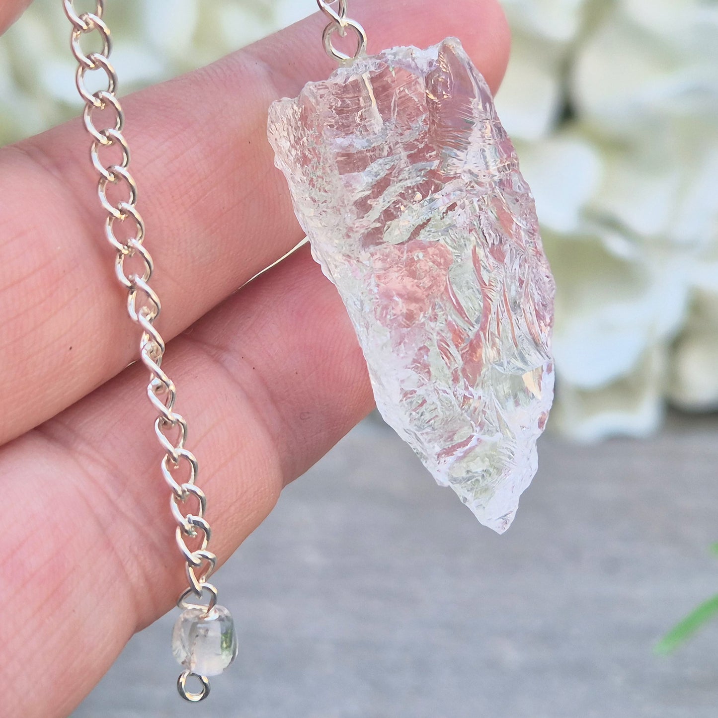 Rock Quartz Crystal Pendulum - Tool for Dowsing & Intuition