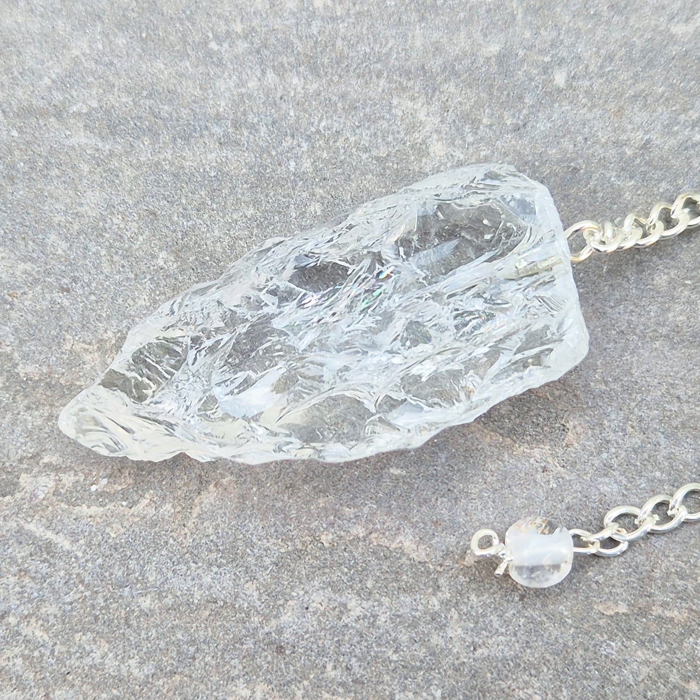 Rock Quartz Crystal Pendulum - Tool for Dowsing & Intuition
