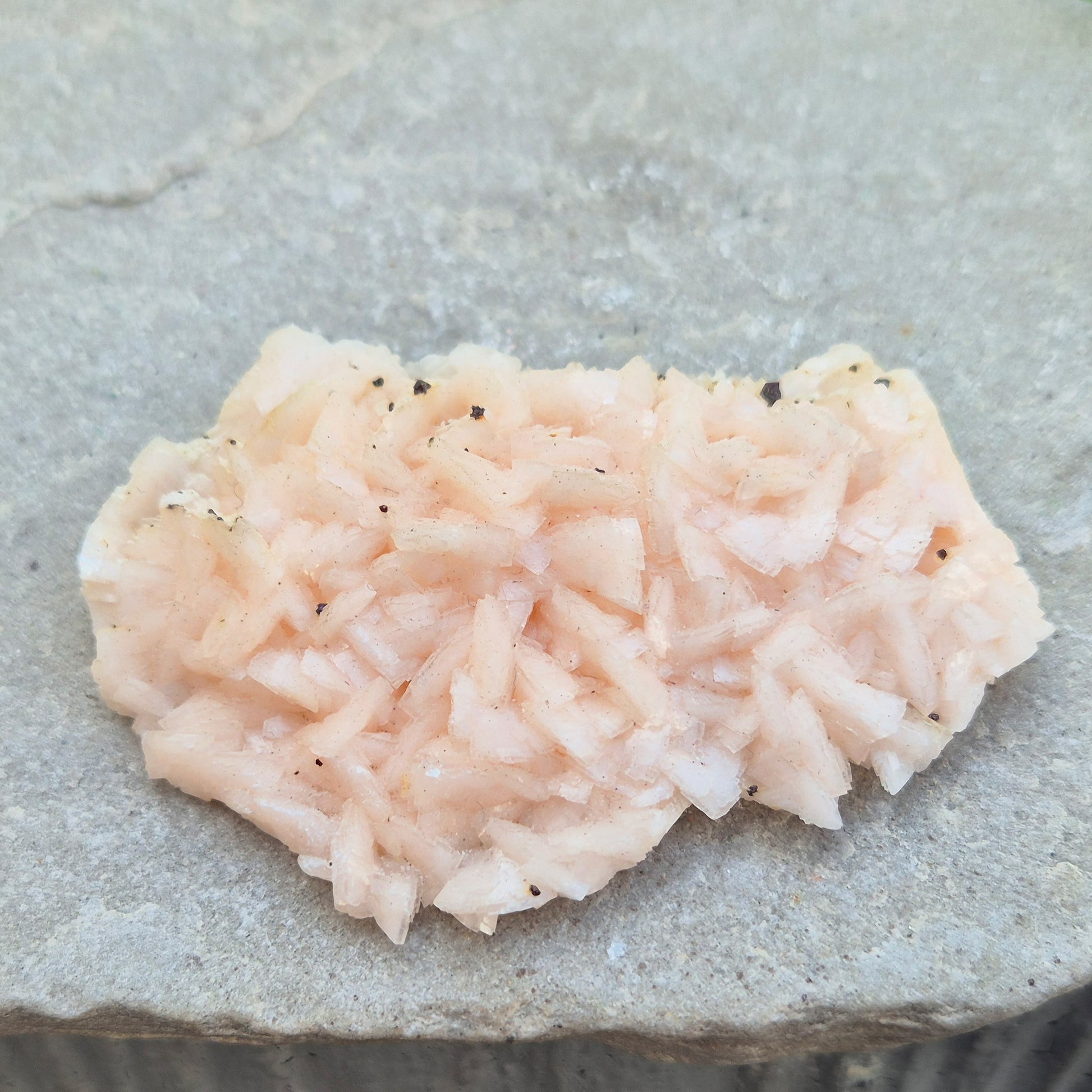 Natural Pink Dolomite Crystal Cluster from Morocco. A comforting heart chakra stone for emotional healing, restoring harmony, and easing mental overwhelm.