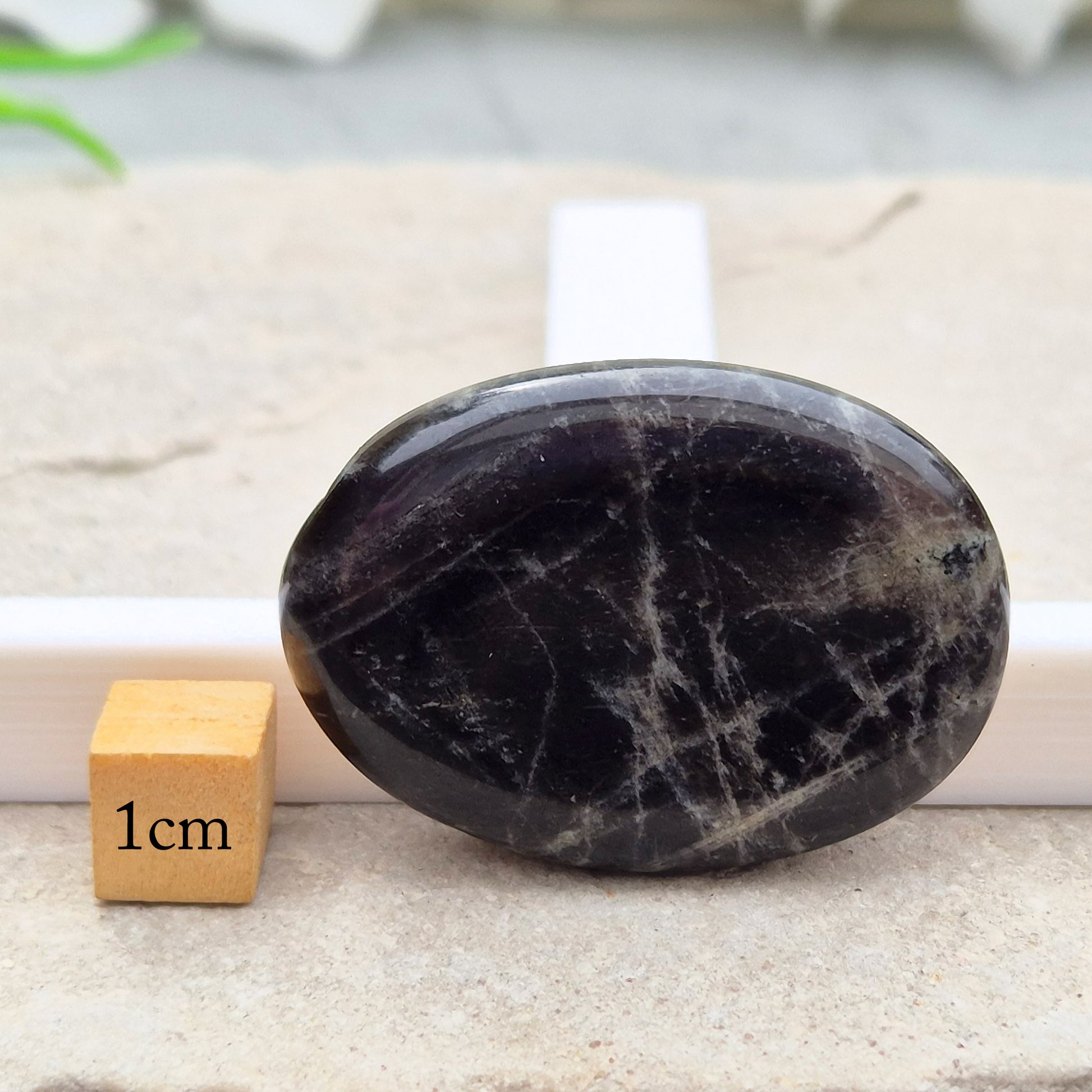 Black Moonstone, valued for its connection to the moon’s energy. Perfect for enhancing intuition, emotional healing, and balancing energy.