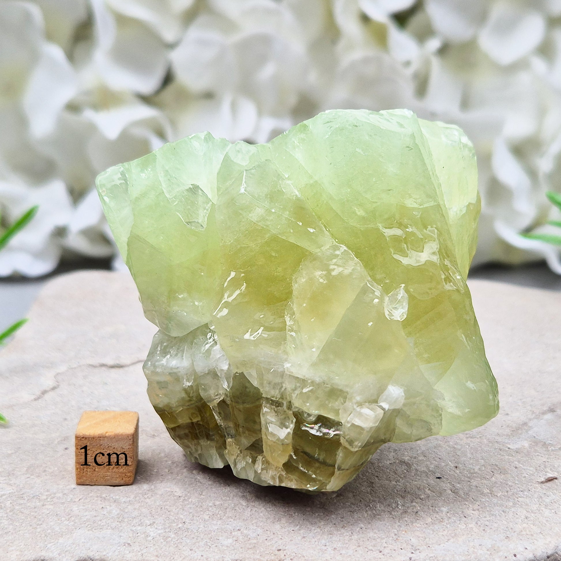Natural Green Calcite chunk to support emotional release, fresh energy and a lighter mindset. A calming heart-centred stone for letting go and moving forward.