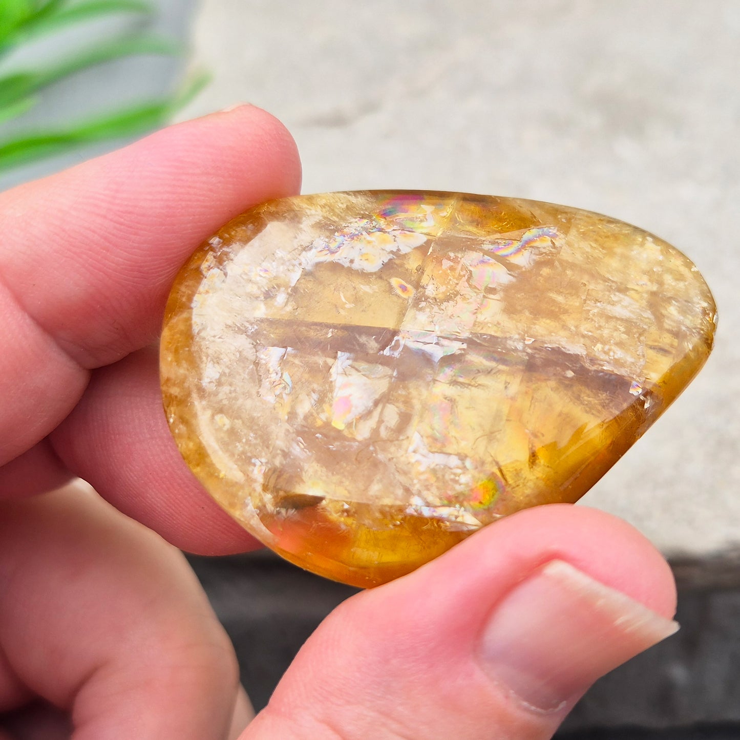 Shop Honey Calcite Palm Stones – smooth, pocket-sized crystals in rich honey tones. Perfect for meditation, mindfulness & everyday carry. UK crystal shop.