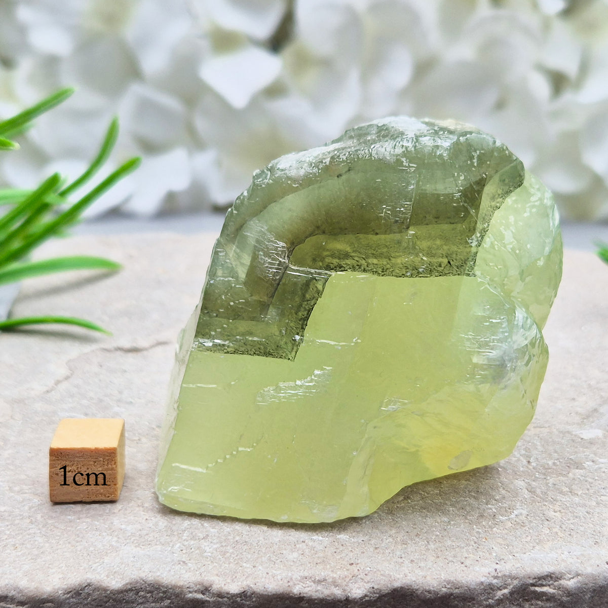 Green Calcite Crystal, Natural Gemstone
