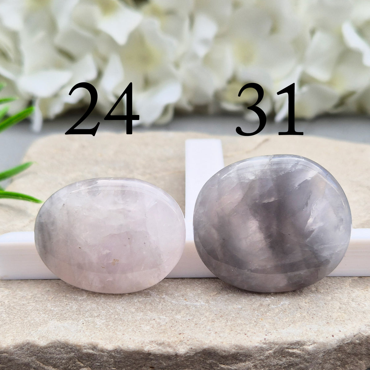 Shop Lunar Quartz palm stones. Boost confidence, ease emotions, and feel more connected to your inner guidance with this soothing crystal.