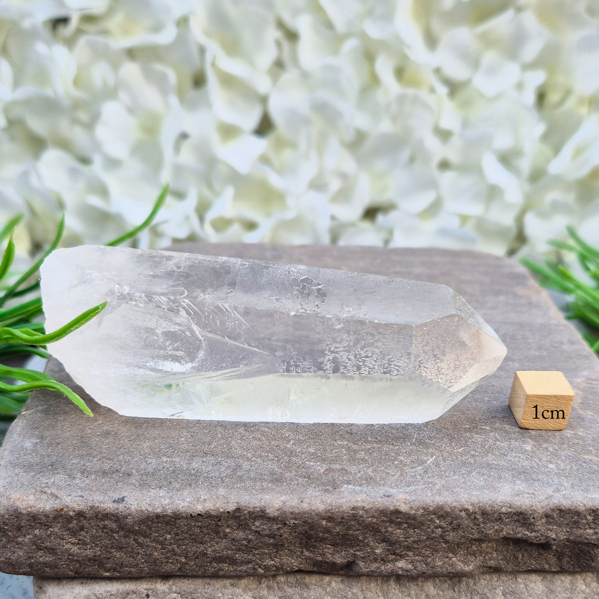 Natural Quartz Crystal Point from Brazil. Clear, natural quartz for focus, balance and energy work. Ideal for meditation, grids and crystal collections.