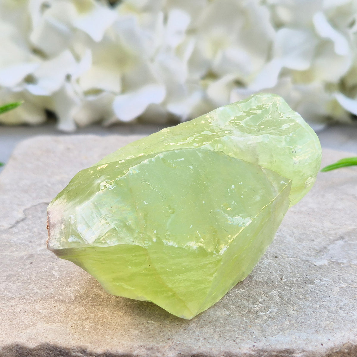 Natural Green Calcite chunk to support emotional release, fresh energy and a lighter mindset. A calming heart-centred stone for letting go and moving forward.