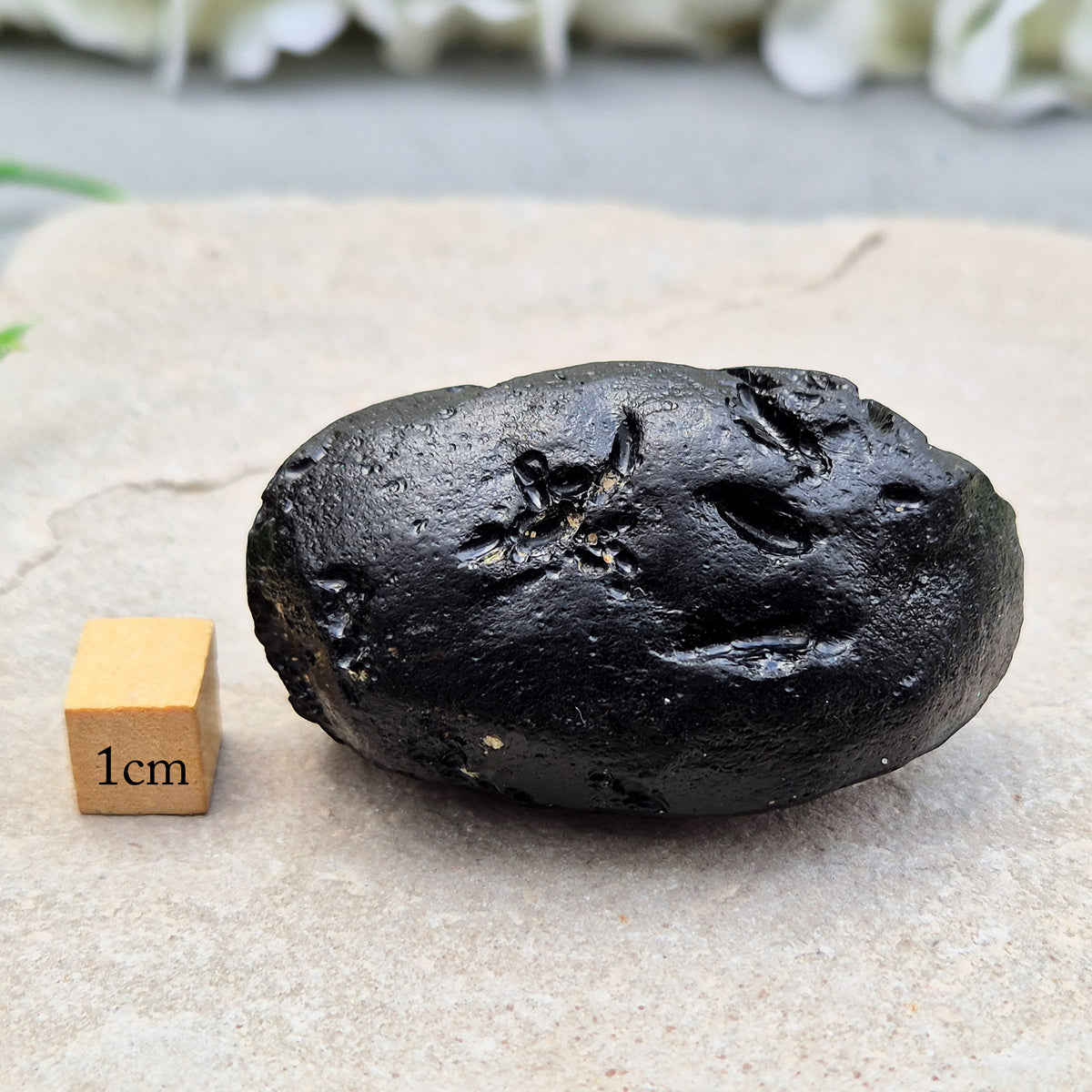 Natural Black Tektite to strengthen grounding, release blockages, and support personal growth. Ideal for energy work and transformation.