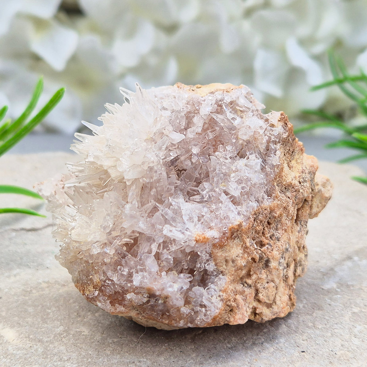 Needle Quartz Cluster from Indonesia – a master healer that amplifies energy, restores balance, and enhances focus, clarity, and spiritual growth. 