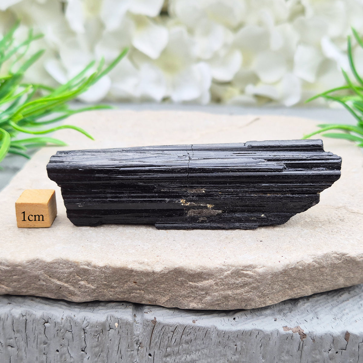 Natural Black Tourmaline crystal. Strong protective crystal that helps you feel safe, calm, clear-minded, and emotionally strong.