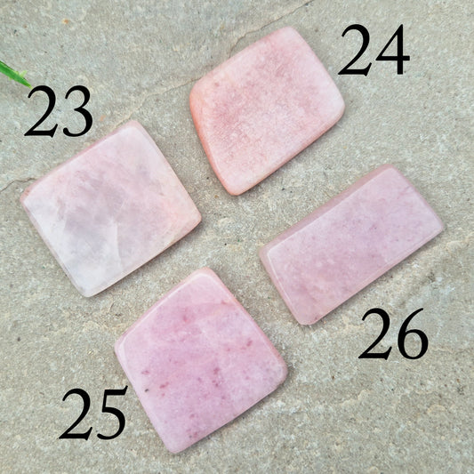 This Pink Petalite polished slice shows soft, pale pink tones. Cut into a flat slice, these pieces are ideal for jewellery making, crystal grids, or carrying in a pocket or bag.
