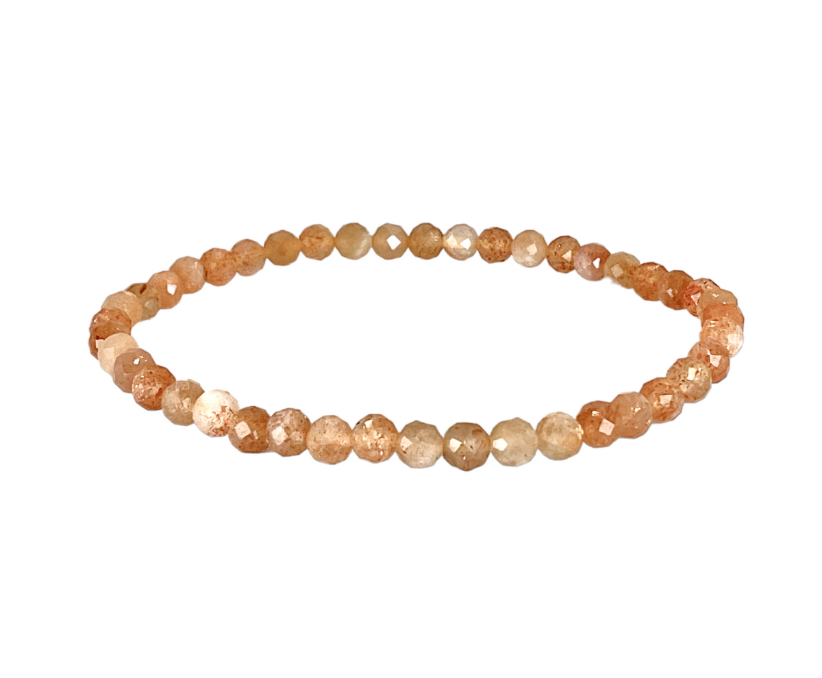 Sunstone Bracelet – crystal of joy, vitality and confidence. Smooth and polished for meditation, energy work, or carrying uplifting energy with you.