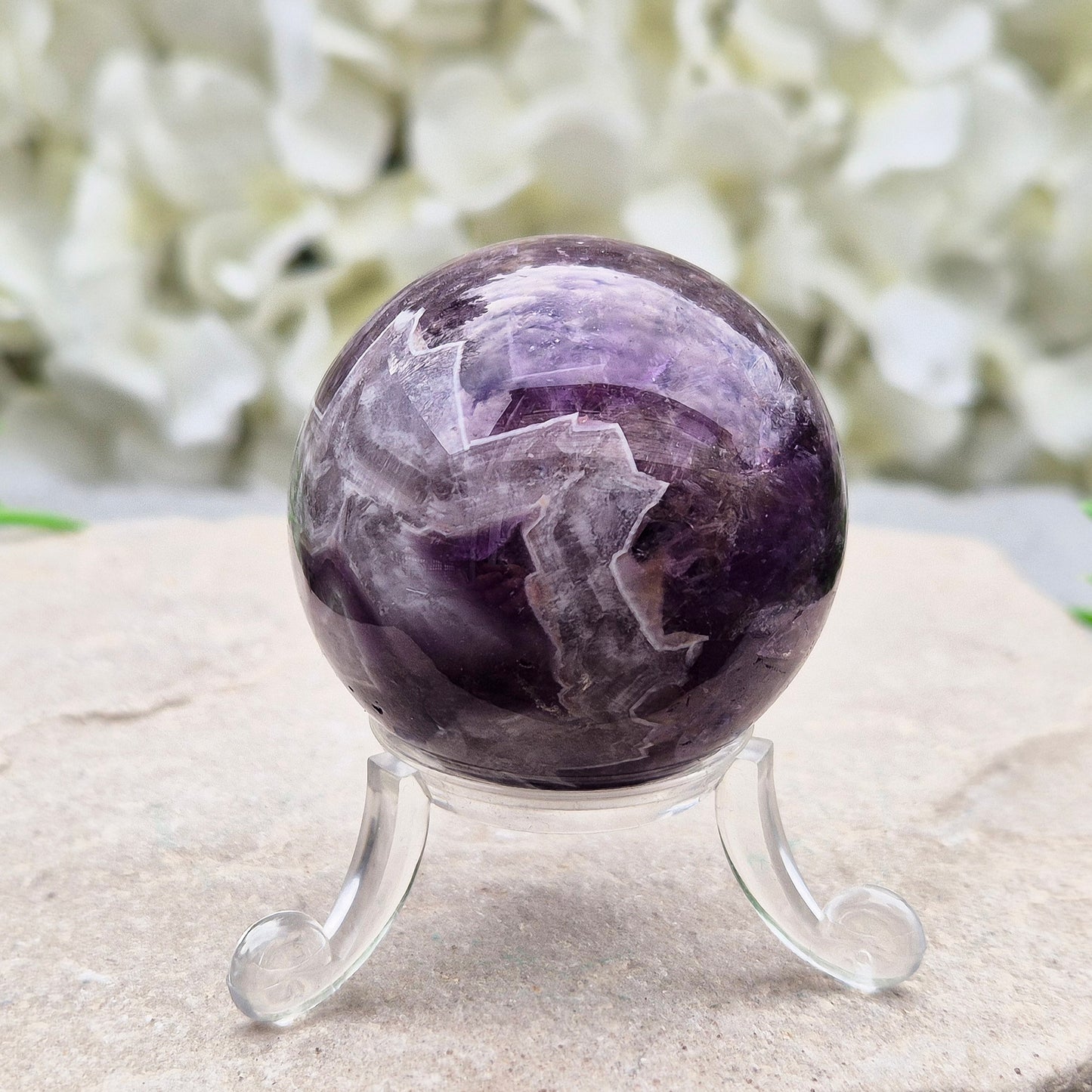 Chevron Amethyst crystals repel negative energy and cleanses your aura. Perfect for resolving problems and taking action. Enhance your intuition.