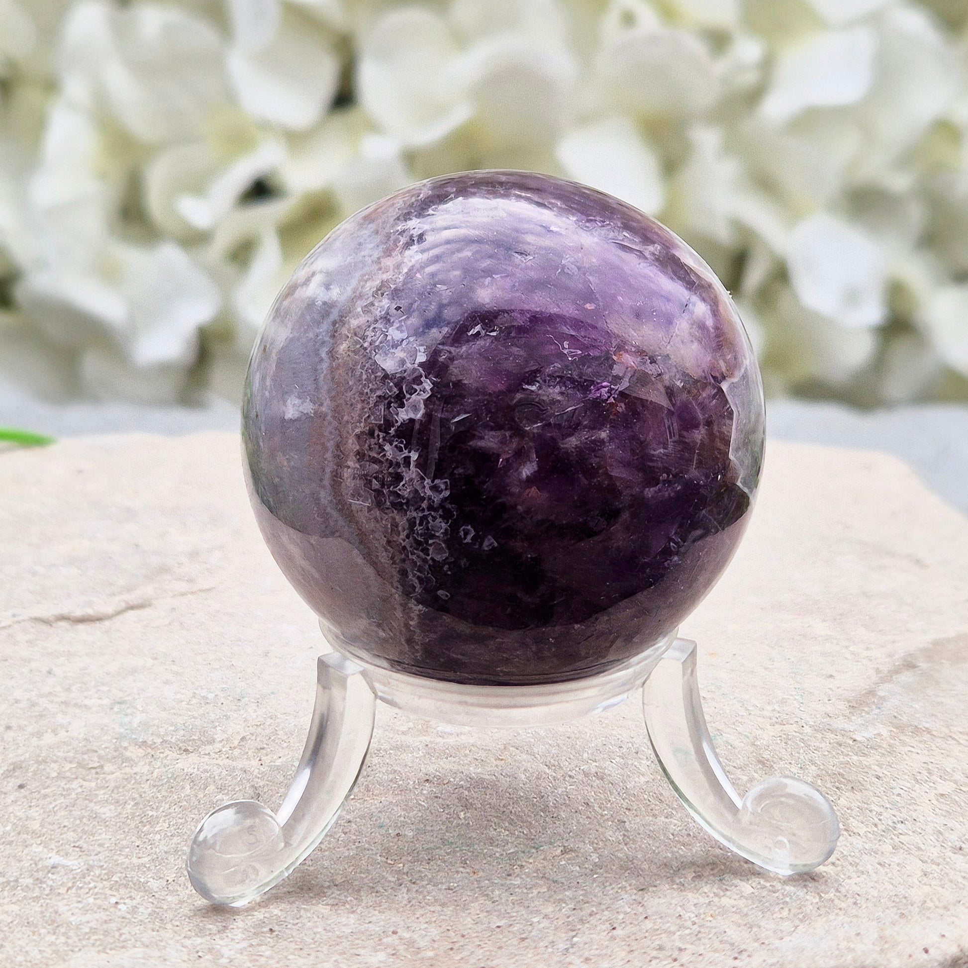 Chevron Amethyst crystals repel negative energy and cleanses your aura. Perfect for resolving problems and taking action. Enhance your intuition.