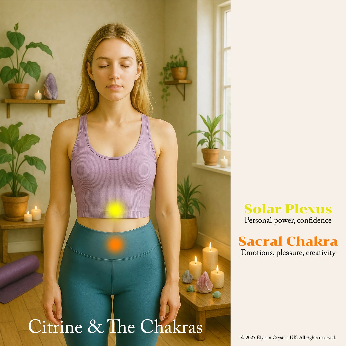 Citrine Crystal Point - Self Standing | Home Decor Display | Positive Living Crystal