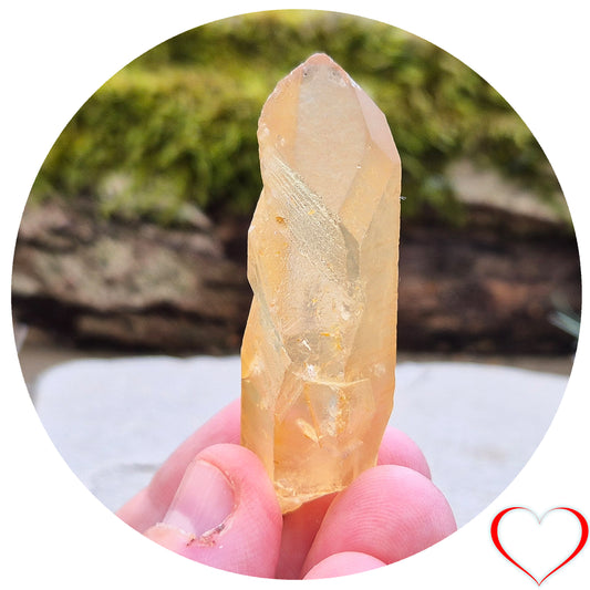 Untreated Citrine Crystal Point, Zambia