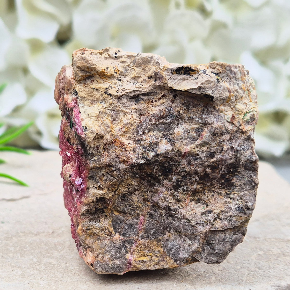 Sparkling Cobalto Calcite from Morocco. A striking pink crystal cluster linked with heart energy, emotional healing, and compassion after difficult times.