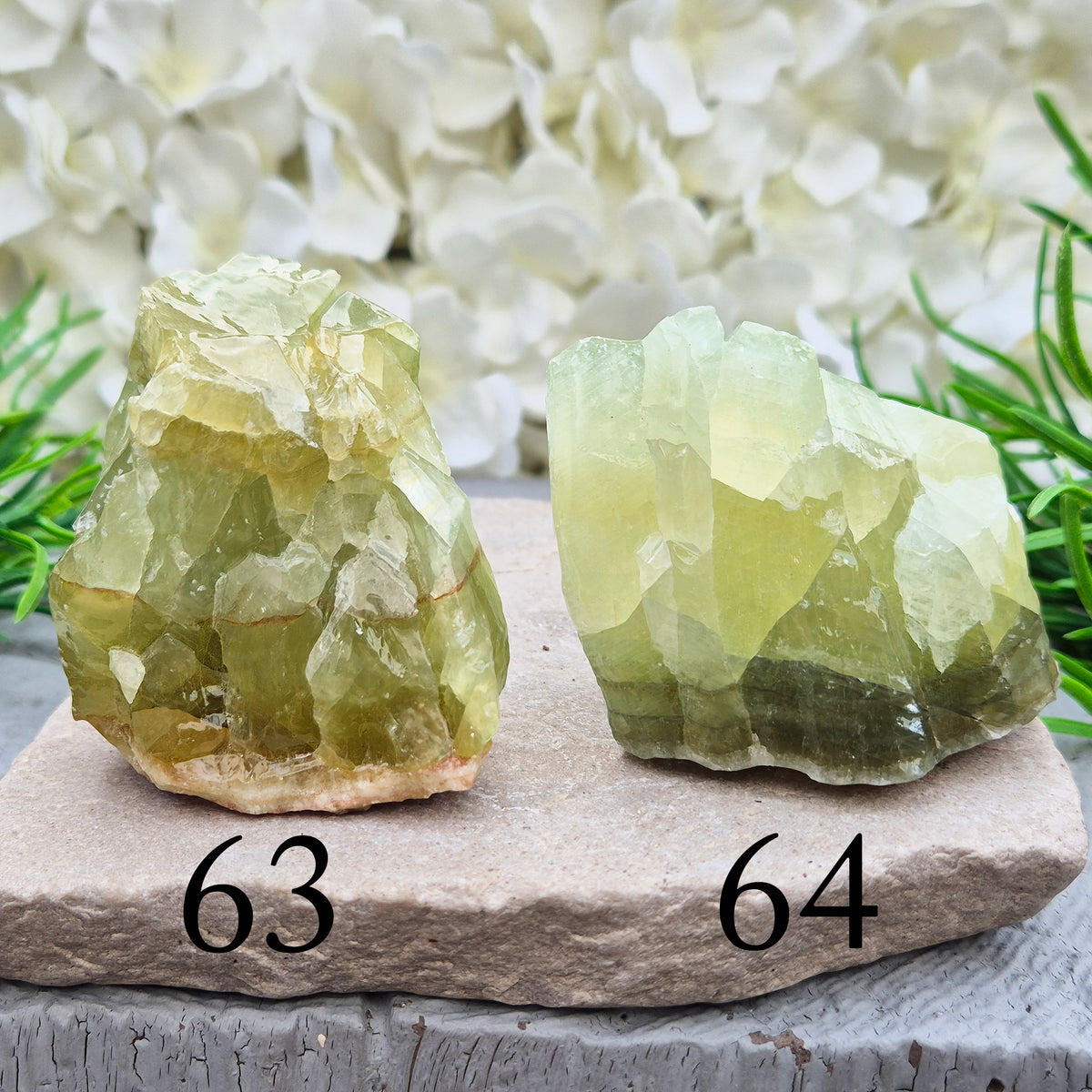 Green Calcite Crystal, Free standing Natural Gemstone